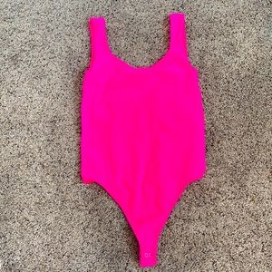 NWOT Hot pink free people bodysuit